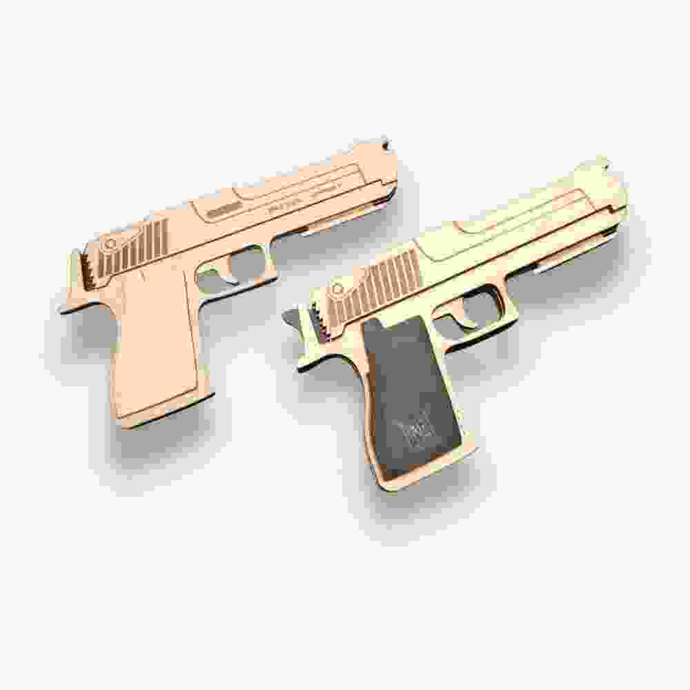 3D MDF Toys - Pistol Karet di Bintang Sempurna
