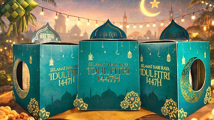 Cetak box packaging custom edisi Idul Fitri  di Bintang Sempurna